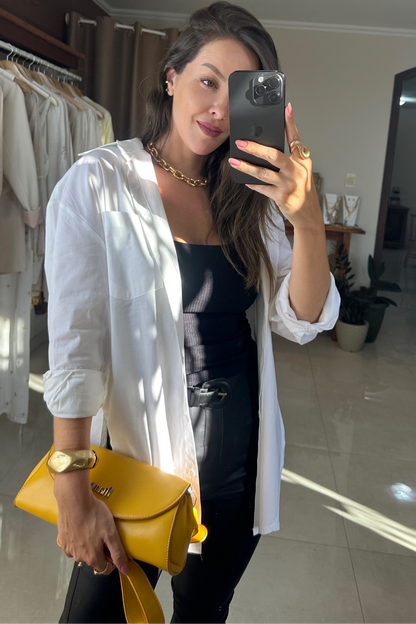 Camisa Oversized Feminina em Algodão Premium, Conforto e Estilo Casual – Mahfê