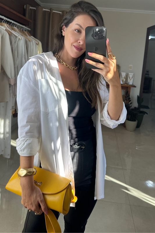 Camisa Oversized Feminina em Algodão Premium, Conforto e Estilo Casual – Mahfê