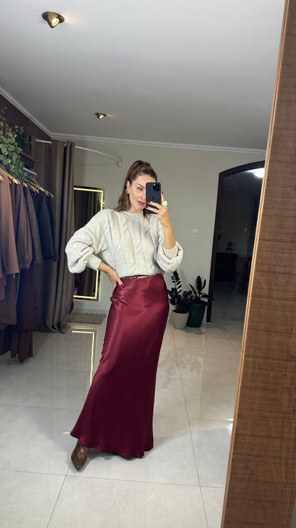 Blusa Feminina de Tricot Texturizado Elegante em Tecido Premium – Mahfê