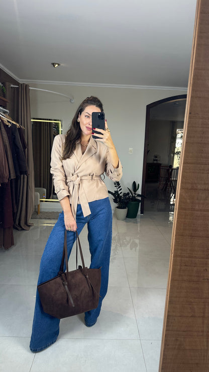 Calça Feminina Wide Leg Elegante em Tecido Premium – Mahfê