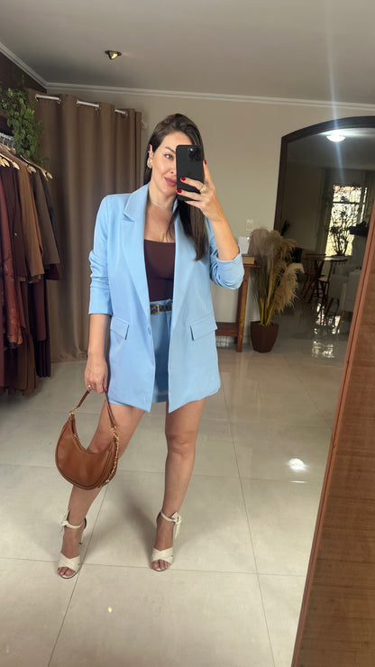 Blazer Feminino Alongado em Alfaiataria – Mahfê