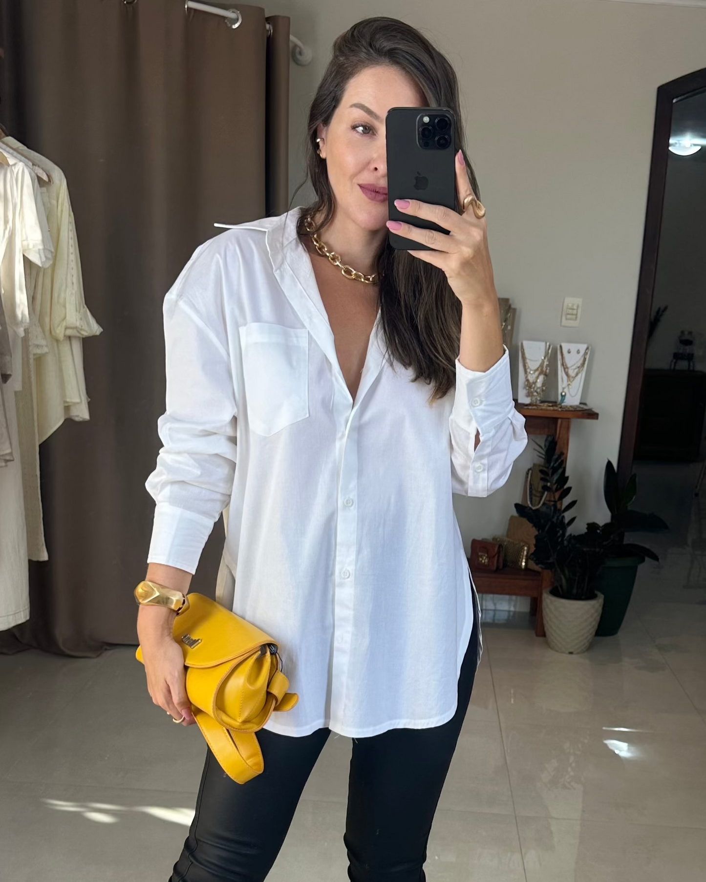 Camisa Oversized Feminina em Algodão Premium, Conforto e Estilo Casual – Mahfê