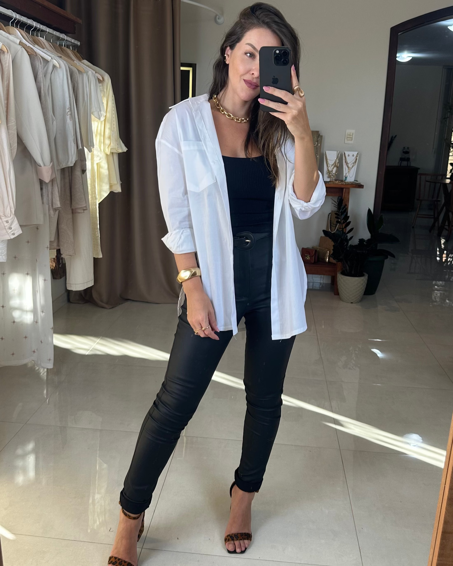Camisa Oversized Feminina em Algodão Premium, Conforto e Estilo Casual – Mahfê