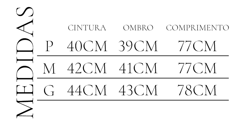 Tabela de Medidas