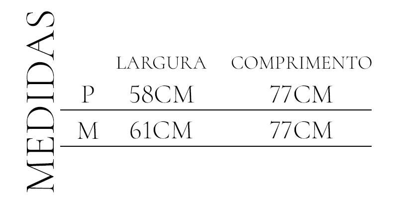 Tabela de Medidas